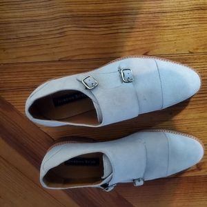 One pair Double Monk Strap Suede Shoes